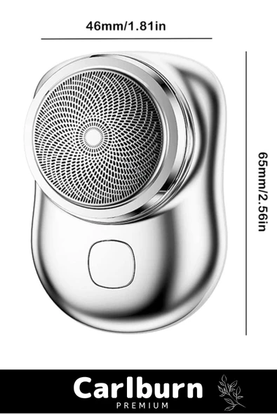 Özel Üretim Pratik Seyahat Günlük Hızlı Taşınabilir Şarjlı Yuvarlak Etkili Kablosuz Tıraş Makinesi - 2