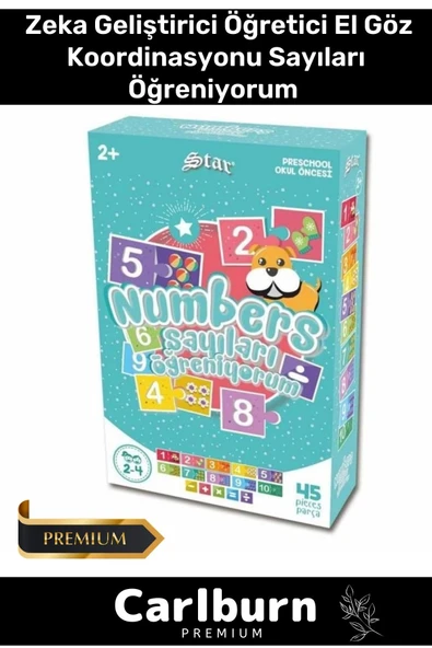 Eğitici Zeka Geliştirici Öğretici El Göz Koordinasyonu Aile Boyu 45 Parça Sayıları Öğreniyorum ürün görseli 1