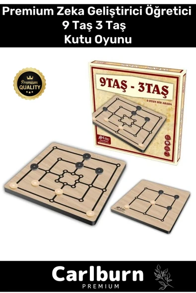 Premium Eğitici Zeka Geliştirici Öğretici Eğlence Aile Parti Yılbaşı Etkinlik 9 Taş 3 Taş Oyun