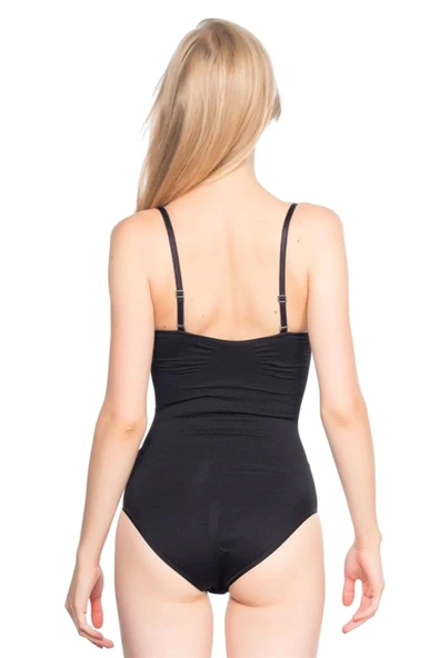 Özel Üretim İz Göstermeyen Kaymaz Şekillendirici Toparlayıcı Sıkılaştırıcı Kadın Body Korse - Resim 2