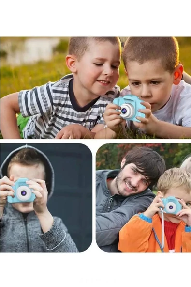 Yeni Nesil Çocuk Dijital Mini Fotoğraf Video Makine Erkek Kız Çocuklar 1080p HD Ekran Kamera Selfie - 5