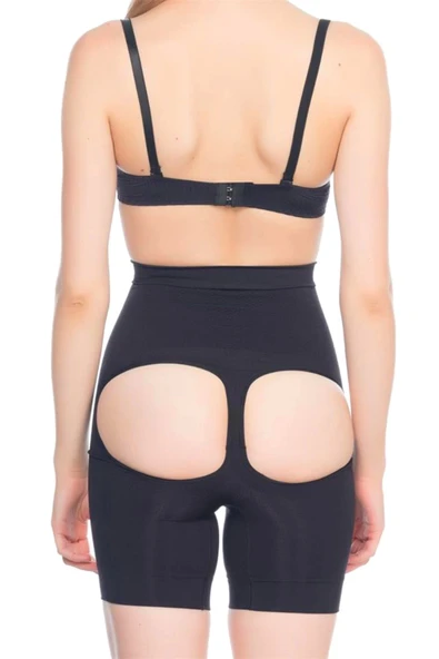 Özel Üretim Toparlayıcı Sıkılaştırıcı Şekillendiri İz Göstermez Kaymaz Kadın Popo Açık Paçalı Korse - Resim 3