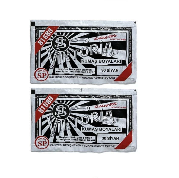 Siyah Kumaş Boyası Viktoria 10gr 2Adet - 2