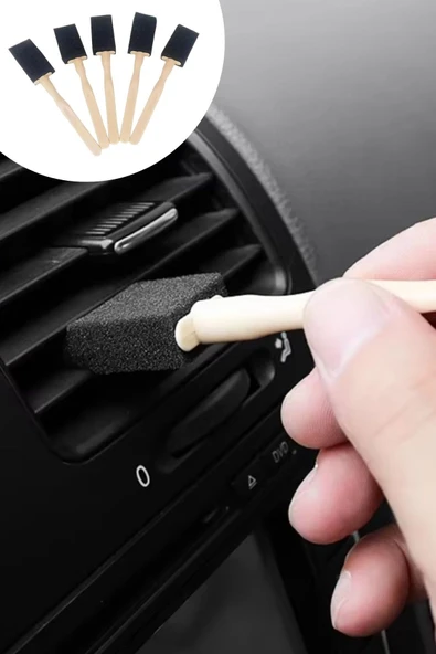 BUFFER® 5'li Araba Havalandırma Temizleme Fırçaları Klima Çıkışları,Toz Alma&Otomobil İçi Detaylı Mini Temizlik Aparatları - 6