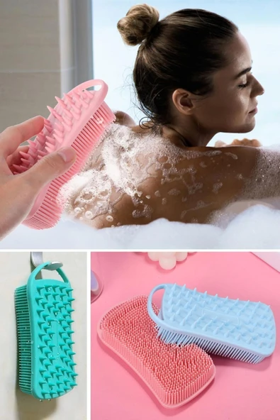 BUFFER® Kendiliğinden Askılı Peeling ve Masaj Etkili Silikon Banyo Vücut Fırçası - 7