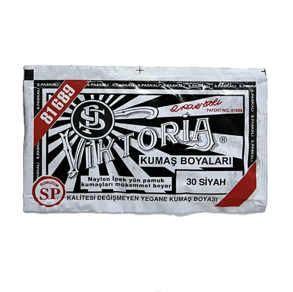 Siyah Kumaş Boyası Viktoria 10gr - 2