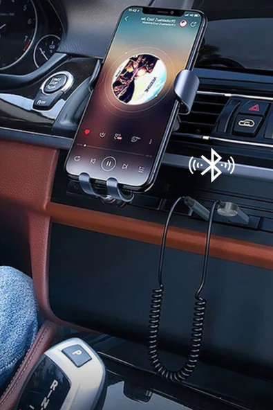 BUFFER® Araba için Bluetooth Aux Alıcısı Wireless Araç Kiti - 7