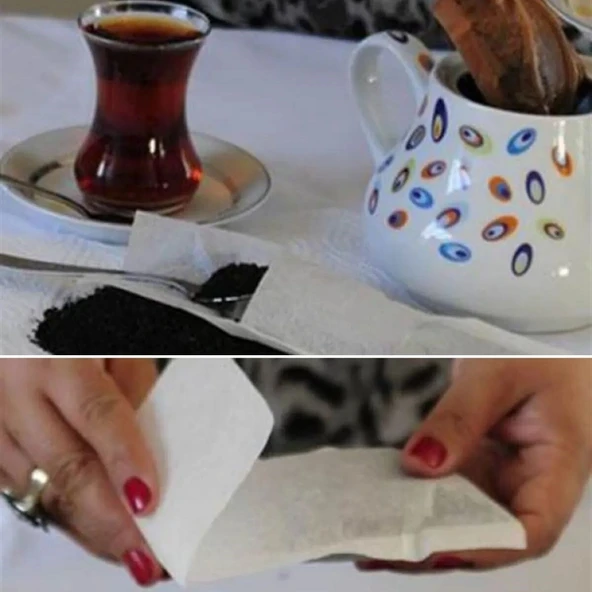 BUFFER® 26 Adet Pratik Kullan At Çay,Bitki Çayı,Filtre Kahve Demleme Poşeti Süzgeci - 4