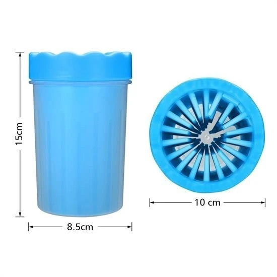 BUFFER® Silikon Jel Fırçalı Kedi Köpek Pati Ayak Yıkama Temizleme Kovası (Küçük) - 3