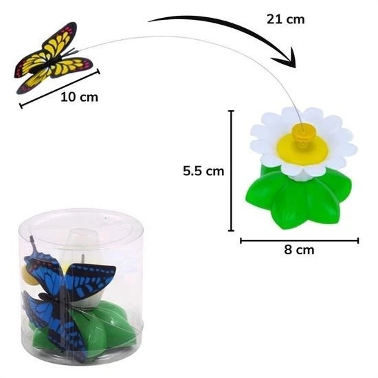 BUFFER® Hareketli Dönen Kelebek - Kedi Oyuncağı ( Pille Çalışır) - 5