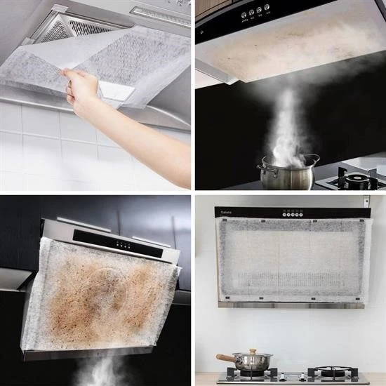 BUFFER® 2li Yağ Emici Duman Önleyici Pratik Mutfak Davlumbaz Koruyucu Dayanıklı Yedek Filtre 45x90cm - 3