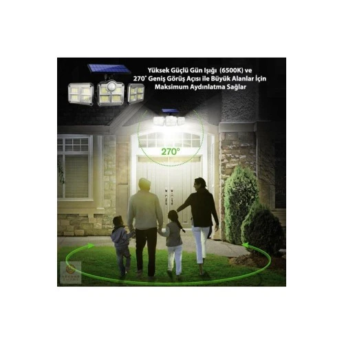 Uzaktan Kumandalı 122 Led Sensörlü Bahçe Lambası - 2