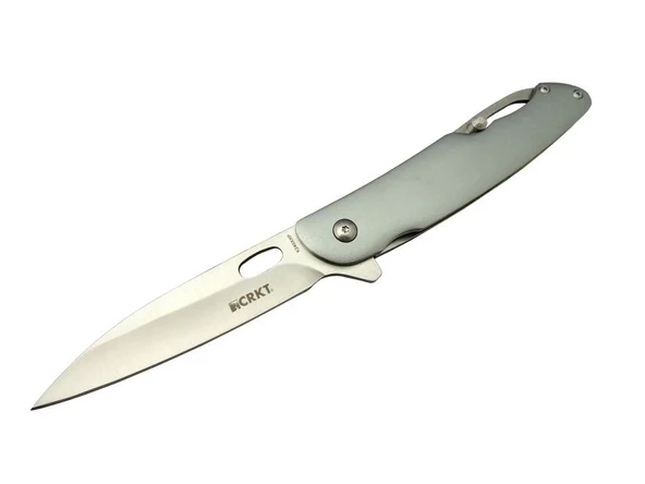 CRKT K240 XXP Kamp Çakısı 23 cm - Kancalı Metal Sap, Otomatil, Kılıflı, Kutulu