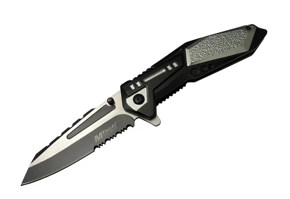 4172 Gri Kamp Çakı 21cm - Yarı Otomatik, Testere Detaylı