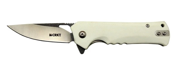 Crkt Muskie 202 AWY Beyaz Kamp / Outdoor Çakı 18cm - Yarı Otomatik, Kutulu
