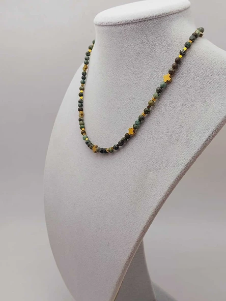 Epic Dream Serisi Afrika Turkuazı Taşı 4mm Kolye (45202) - Resim 10