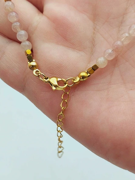 Epic Dream Serisi Çilek Kuvars Taşı 4mm Kolye (45210) - 7