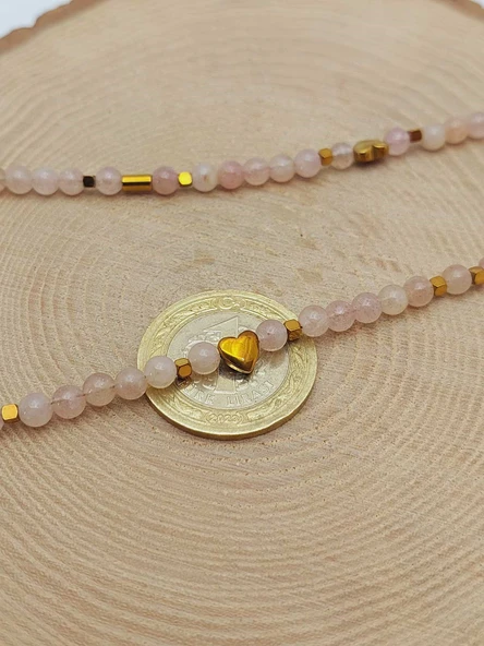 Epic Dream Serisi Çilek Kuvars Taşı 4mm Kolye (45210) - 6