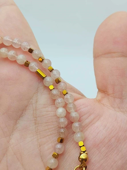 Epic Dream Serisi Çilek Kuvars Taşı 4mm Kolye (45210) - 8