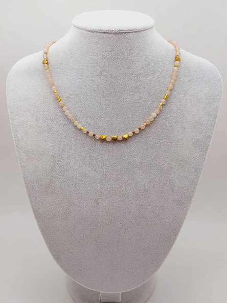 Epic Dream Serisi Çilek Kuvars Taşı 4mm Kolye (45210) - 5