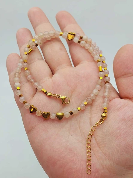 Epic Dream Serisi Çilek Kuvars Taşı 4mm Kolye (45210) - 2