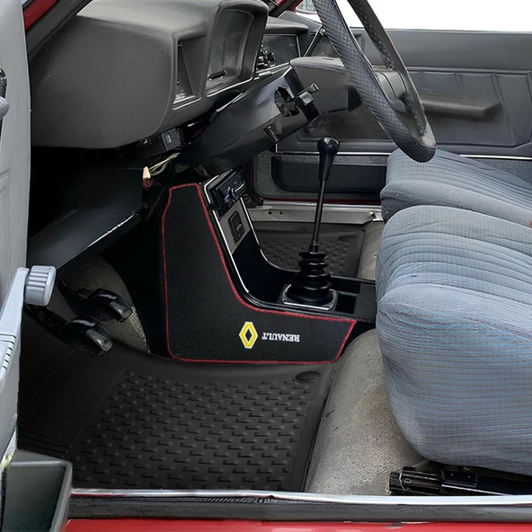 Renault 12 Toros Nakış İşlemeli Araç Oto Halı Paspas - 3