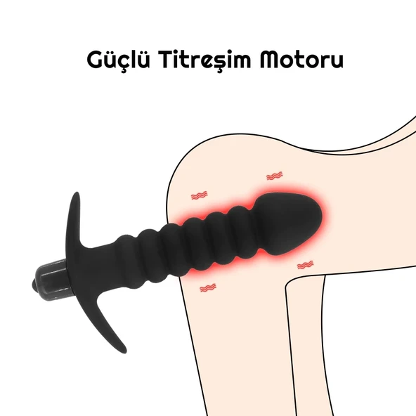 Backpart Titreşimli Boğumlu Çapalı Anal Tıkaç - 3