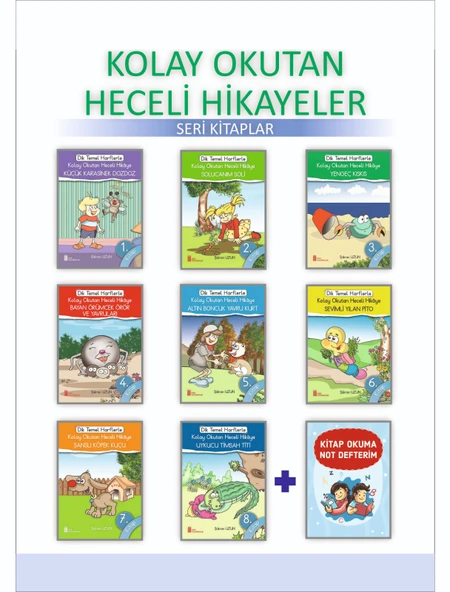 1.Sınıflar İçin Kolay Okutan Heceli Hikaye + Kitap Okuma Not Defterim ürün görseli 1