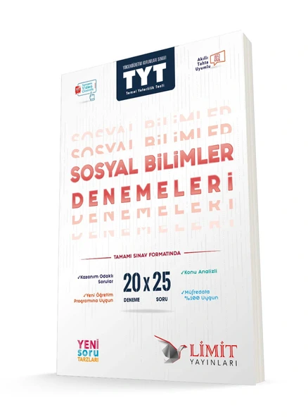 Limit Yayınları Tyt Sosyal Bilimler 20x20 Deneme Sınavı