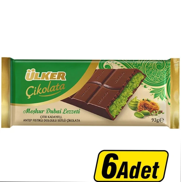 Ülker Dubai Çikolatası 93g 6 Adet
