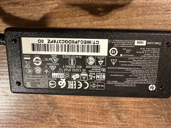 Orijinal Hp 693711-001 ADP-65HB TPC-LA58 TPC-CA58 19.5V 3.33A Kalın iğne Uç Adaptör Şarj Aleti .2.EL KULLANILMIŞ - 2