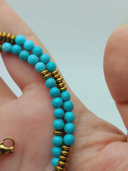 Epic Dream Serisi Turkuaz Taşı 4mm Kolye (54352) - Resim 8