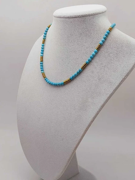 Epic Dream Serisi Turkuaz Taşı 4mm Kolye (54352) - Resim 10