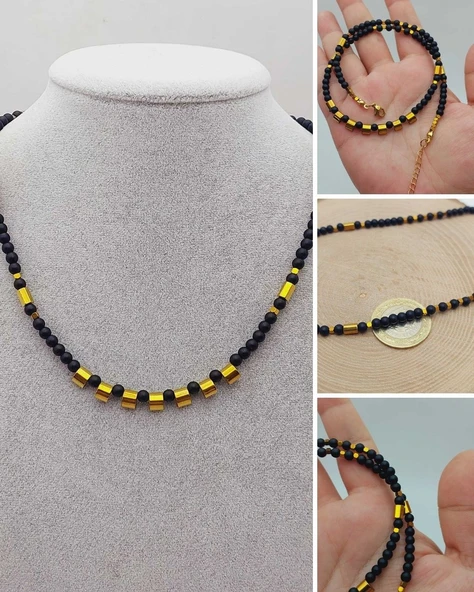 Epic Dream Serisi Onix (Oniks) Taşı Mat 4mm Kolye (5330) ürün görseli