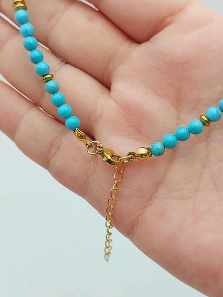 Epic Dream Serisi Turkuaz Taşı 4mm Kolye (54352) - Resim 7