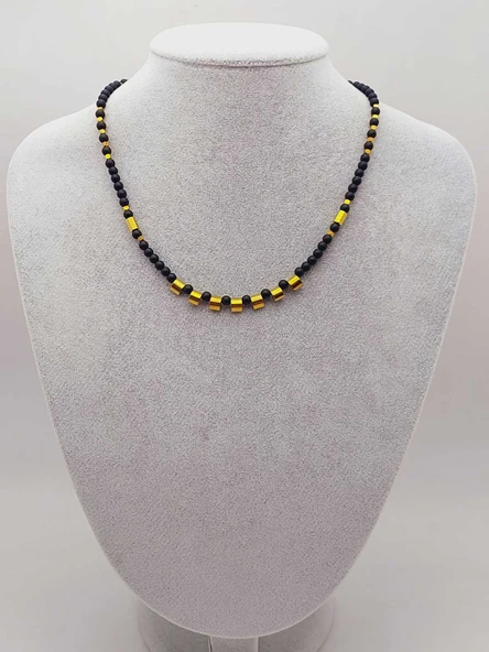 Epic Dream Serisi Onix (Oniks) Taşı Mat 4mm Kolye (5330) - Resim 5