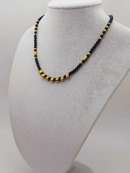 Epic Dream Serisi Onix (Oniks) Taşı Mat 4mm Kolye (5330) - Resim 9