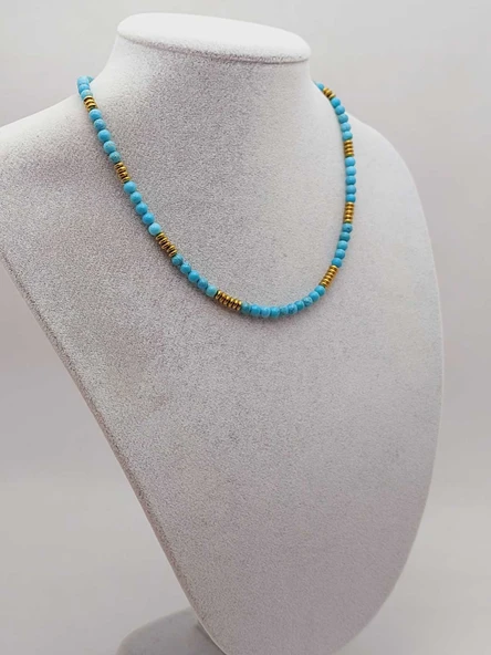 Epic Dream Serisi Turkuaz Taşı 4mm Kolye (54352) - Resim 9