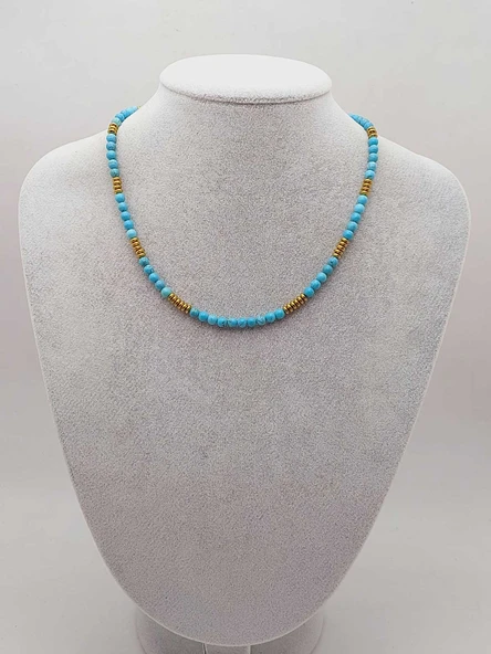 Epic Dream Serisi Turkuaz Taşı 4mm Kolye (54352) - Resim 5