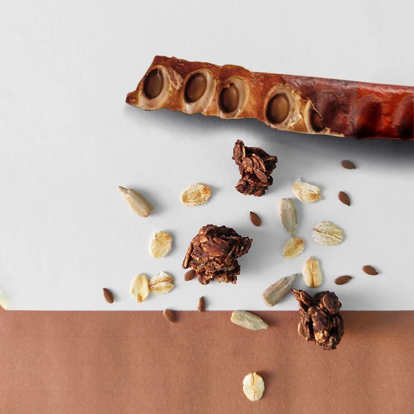 Kappadokia Ekonomik Boy Granola: Keten, Ayçekirdek içi, Kakao, Keçiboynuzu (Harnup) - 750 Gr. - 2