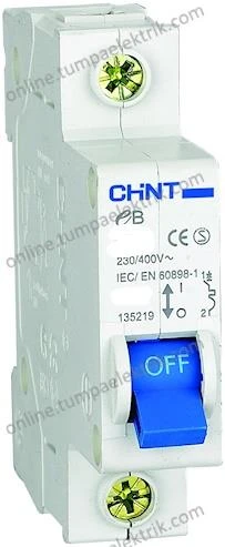 Chint - 1P 2A 4,5kA B Serisi Monofaze Anahtarlı Otomatik Sigorta 186424