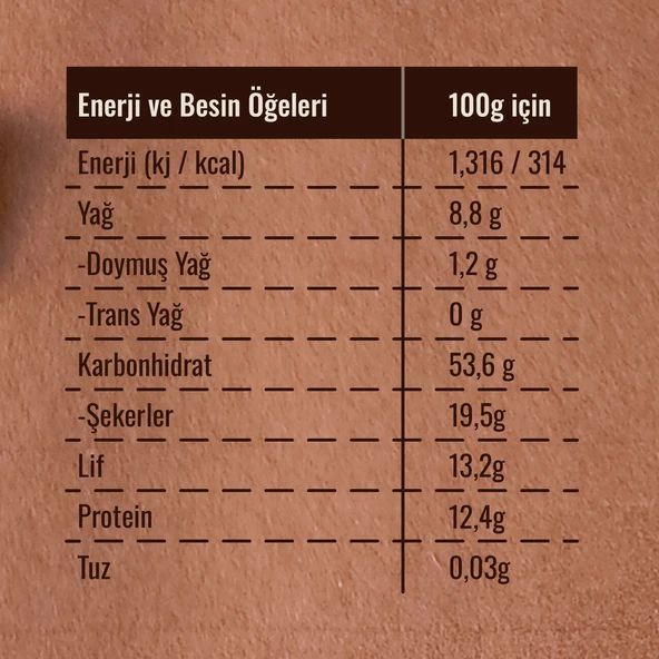 Kappadokia Ekonomik Boy Granola: Keten, Ayçekirdek içi, Kakao, Keçiboynuzu (Harnup) - 750 Gr. - 3