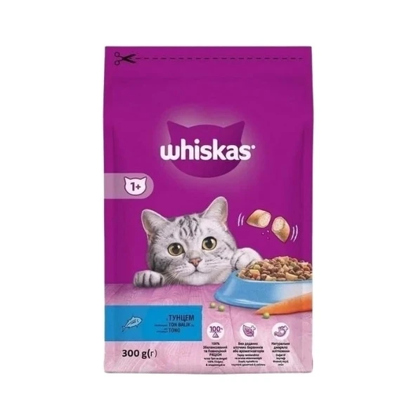 Whiskas Ton Balıklı ve Sebzeli Yetişkin Kedi Maması 300 Gr