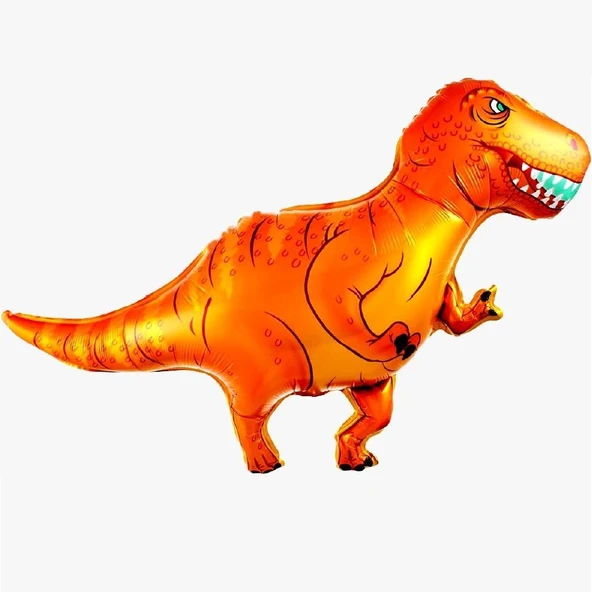 T-rex Folyo Balon Tyrannosaurus Rex Folyo Balon 104cm Turuncu ürün görseli