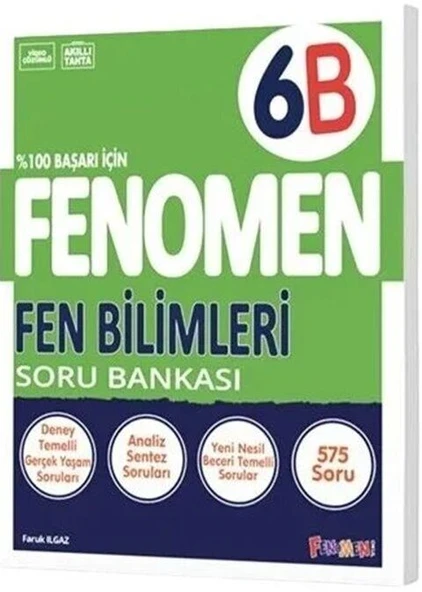 Fenomen Okul Yayınları 6. Sınıf Fen Bilimleri Fenomen B Soru Bankası