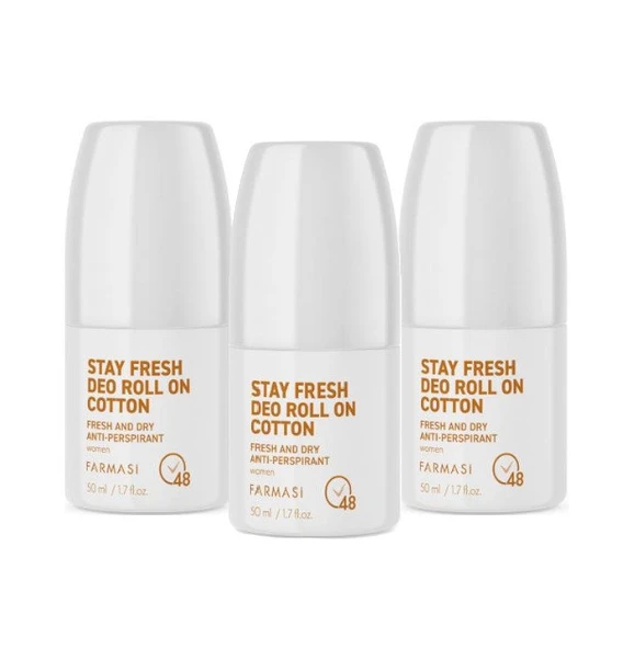 Farmasi Cotton Anti-Perspirant Kadın Deo Roll-on 3 Adet - 1