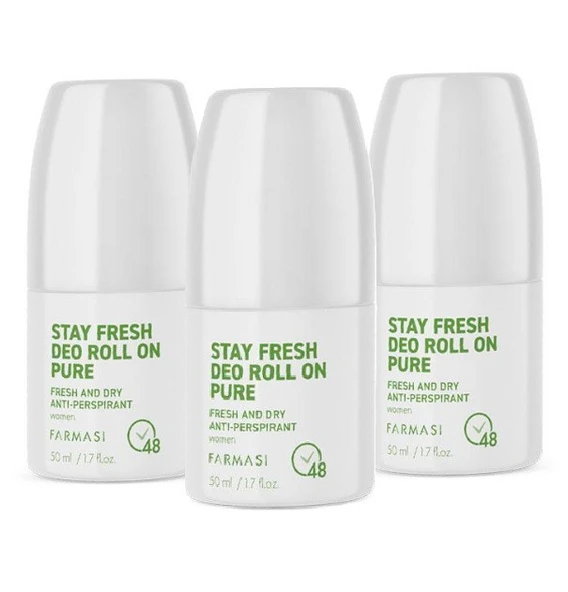 Farmasi Anti-Perspirant Deo Roll On Kadın Pure 50 ml 3 Adet - 1