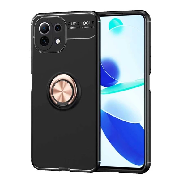 Xiaomi Mi 11 Lite Kılıf Zore Ravel Yüzüklü Silikon Kılıf - 6