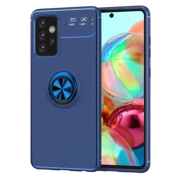 Galaxy A72 Kılıf Zore Ravel Yüzüklü Silikon Kılıf - 4
