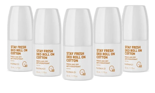 Farmasi Cotton Anti-Perspirant Kadın Deo Roll-on 5 Adet - 1